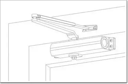 闭门器安装示意图1