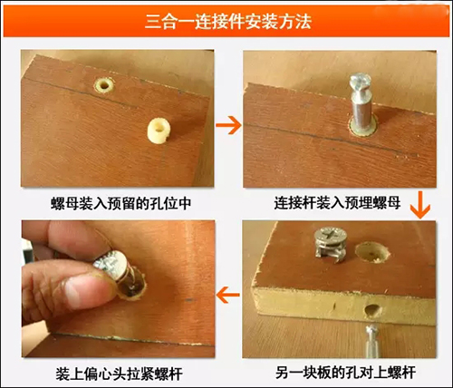 三合一连接件安装方法