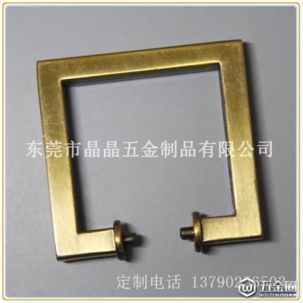 来图订制金属把手 锌合金抛光电镀橱柜拉手，黄铜U型五金拉手