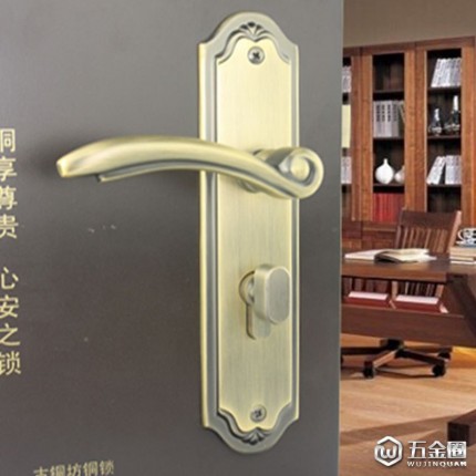 包邮欧式门锁全铜纯铜美式仿古大室内卧室实木门把手房门锁简约