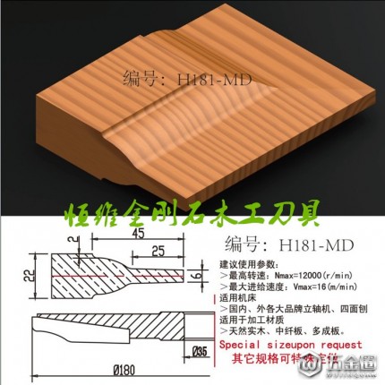 门芯板刀 肚板刀 合金刀具 木工刀具 木工铣刀 五金工具 异形定制刀具 木线刀 楼梯扶手刀 地板刀 花线刀 室内门刀