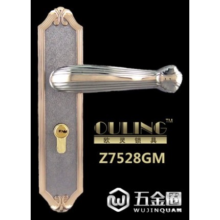 供应欧灵-英博Z7528GM室内门锁批发 锌合金机械锁厂家