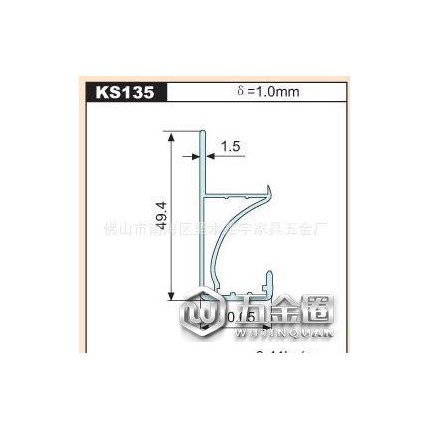 鹏翼氧化磨砂ks135 家具拉手 橱柜拉手 铝合金拉手