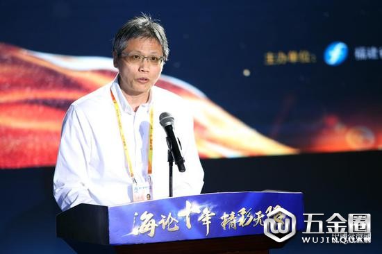 台湾联合报股份有限公司总经理方桃忠致辞。（中国台湾网 袁楚 摄）