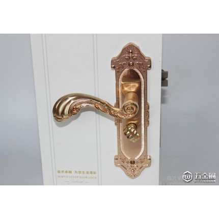 9902金【】不锈钢门锁室内门锁 执手锁机械门锁 室内木门锁具
