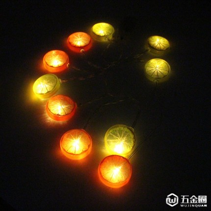 柠檬灯串电池灯带 LED柠檬灯串  节日庆典室内灯具装饰