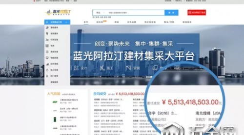 蓝光阿拉汀首 个线下展销厅正式启用,开启“建材采购”新体验