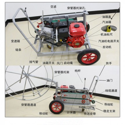 光缆牵引机电缆拉线机布线机玻璃钢通管器管线施工辅助机厂家价格