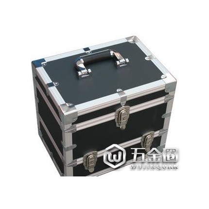 生产双开五金工具箱 消防防水铝合金设备箱 家用铝合金工具箱