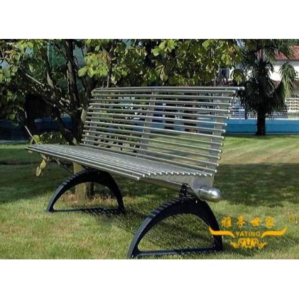 广州雅亭定制YT-S10户外金属公园椅不锈钢园林椅